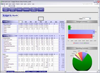 Excel Monthly Budget sheet